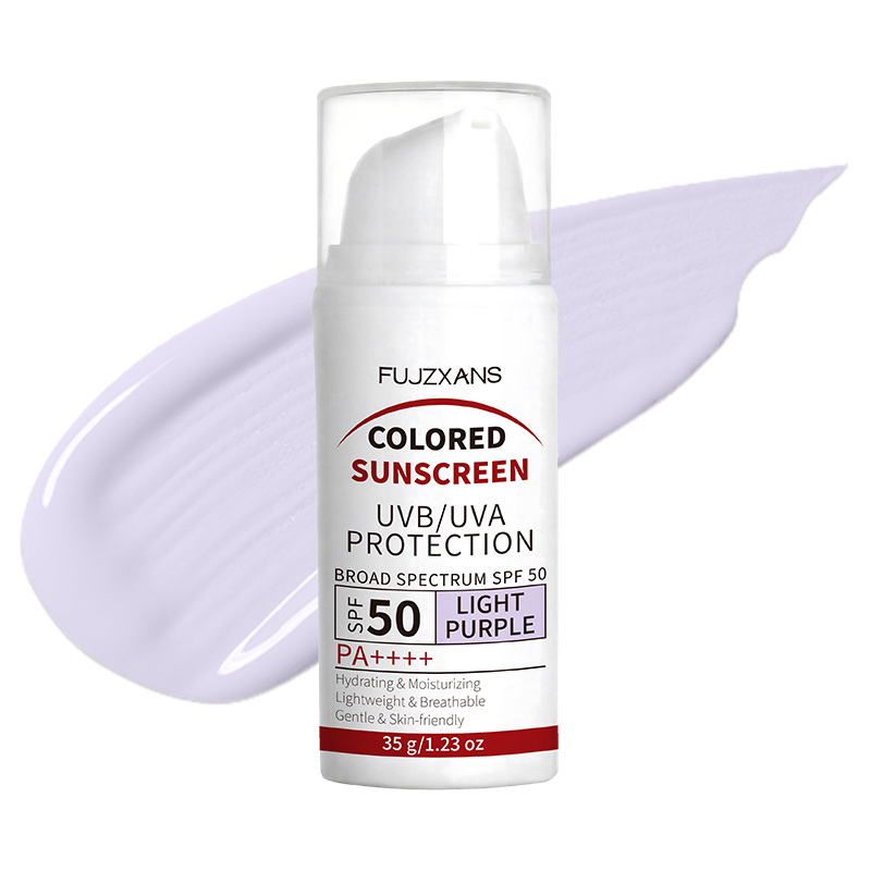 Spf 50 Waterproof Sunscreen - Light Purple Tinted Sunscreen SPF 50