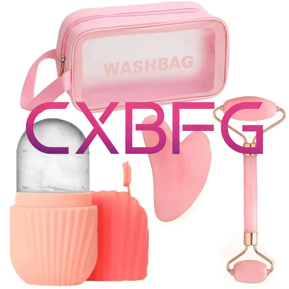 Face Ice Roller Puffiness - 4/1Pcs Face Massage Set Double Head