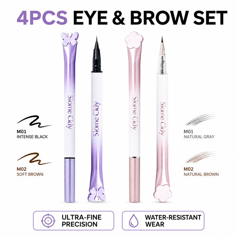 Waterproof Liquid Eyeliner Pen - Siome Cidy 4PCS Liquid Eyeliner &