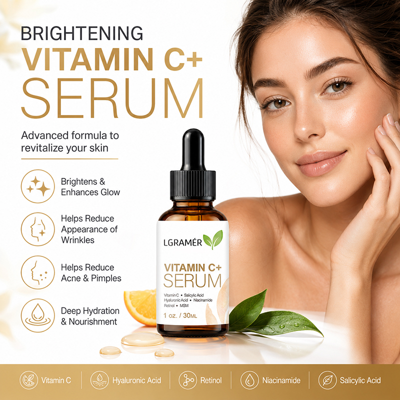 Vitamin C+ Facial Serum With H - Hyaluronic Acid Facial Serum recension och pris