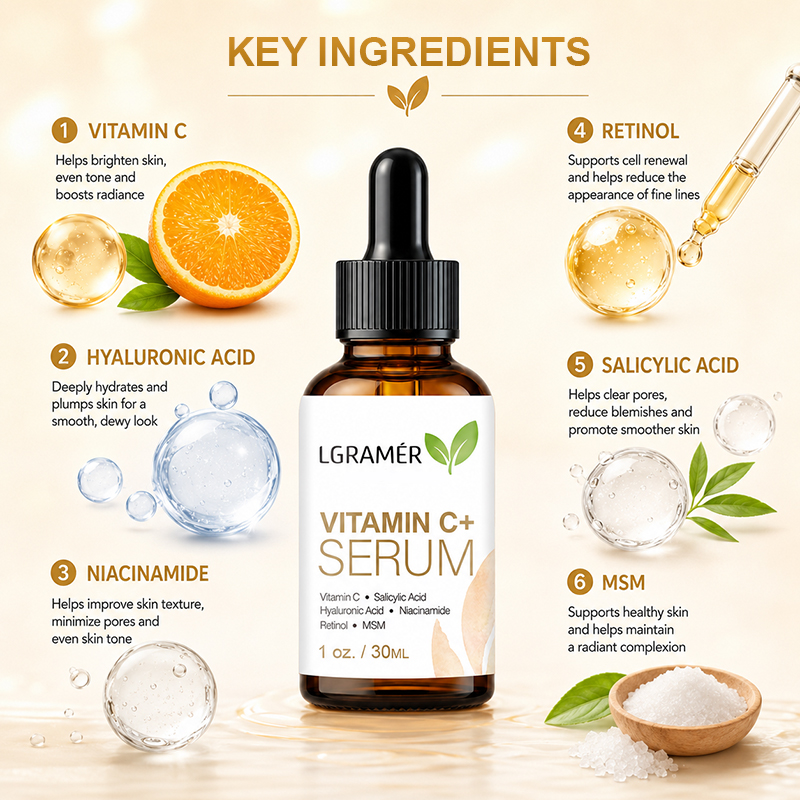 Vitamin C+ Facial Serum With H - Hyaluronic Acid Facial Serum recension och pris