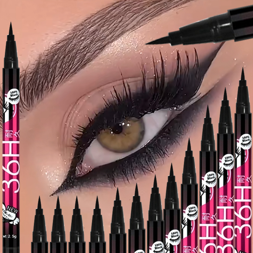 1/5/12PCS Black Liquid Eyeline - Waterproof Liquid Eyeliner Pen recension och pris