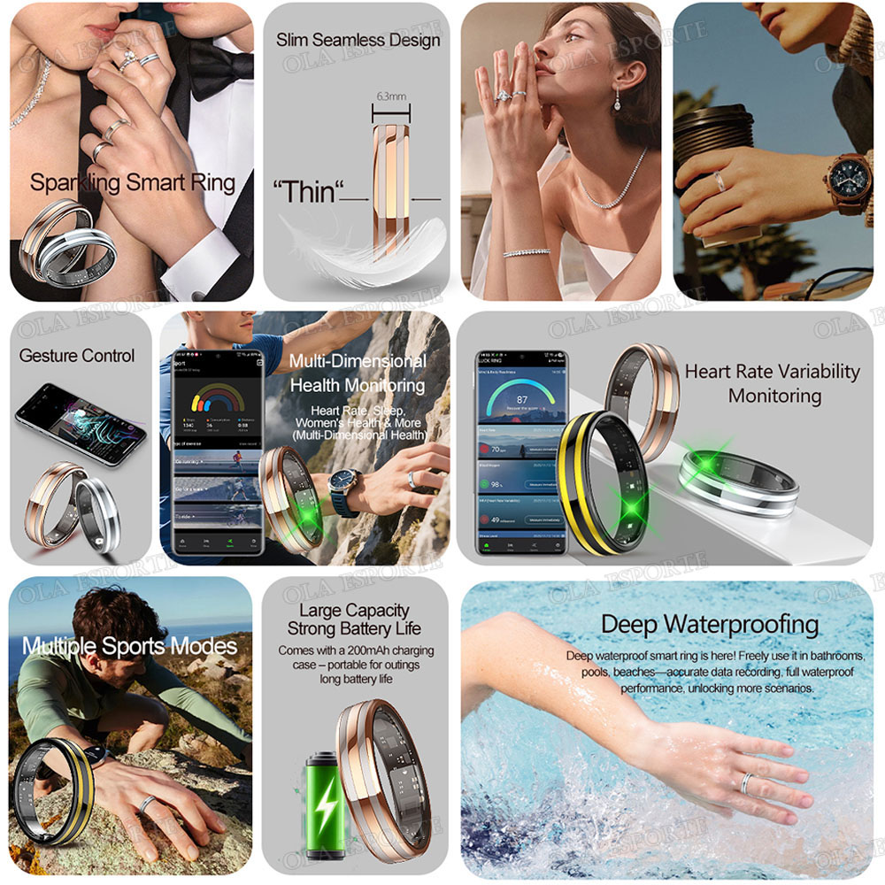 New 6.3mm Thin Smart Ring Heal - Health Monitors recension och pris