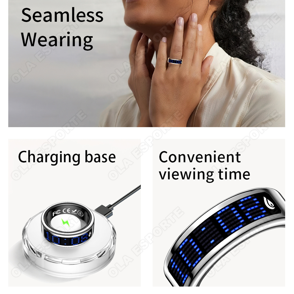 Amoled Screen Smart Ring Displ - Health Monitors recension och pris