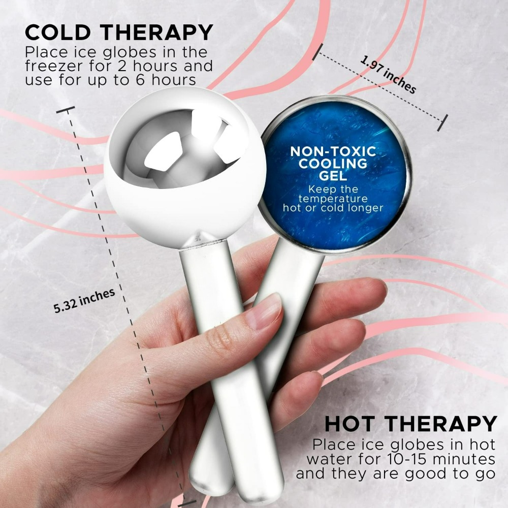 Cryo Face Massager Ice Globes  - Face Ice Roller Puffiness recension och pris