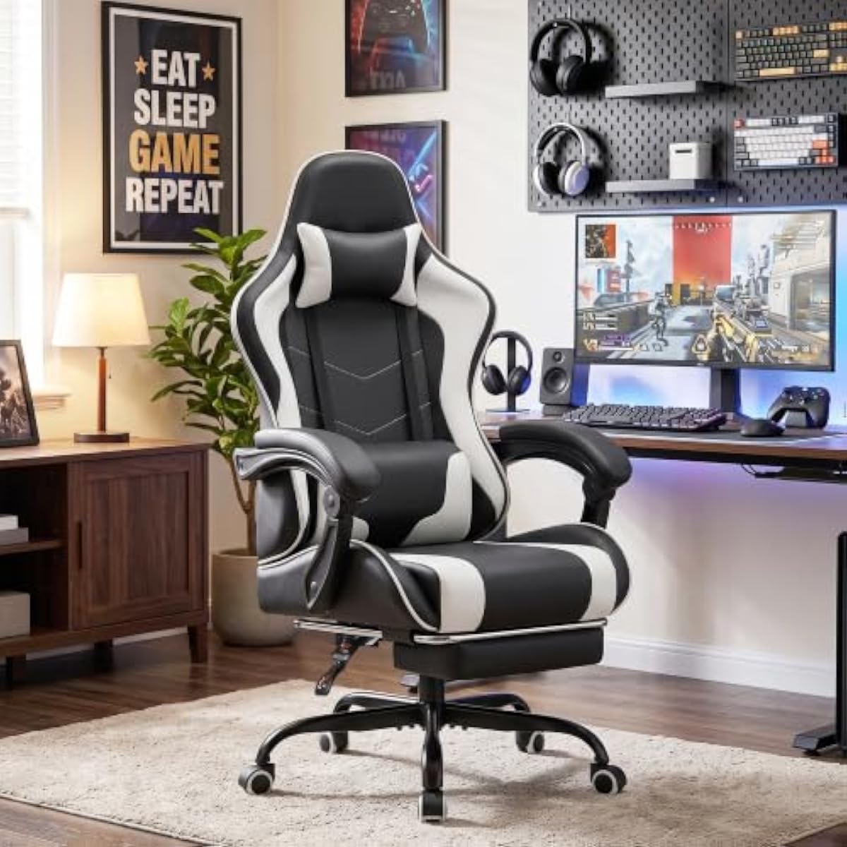 Gaming Chair with Adjustable H - Massage recension och pris