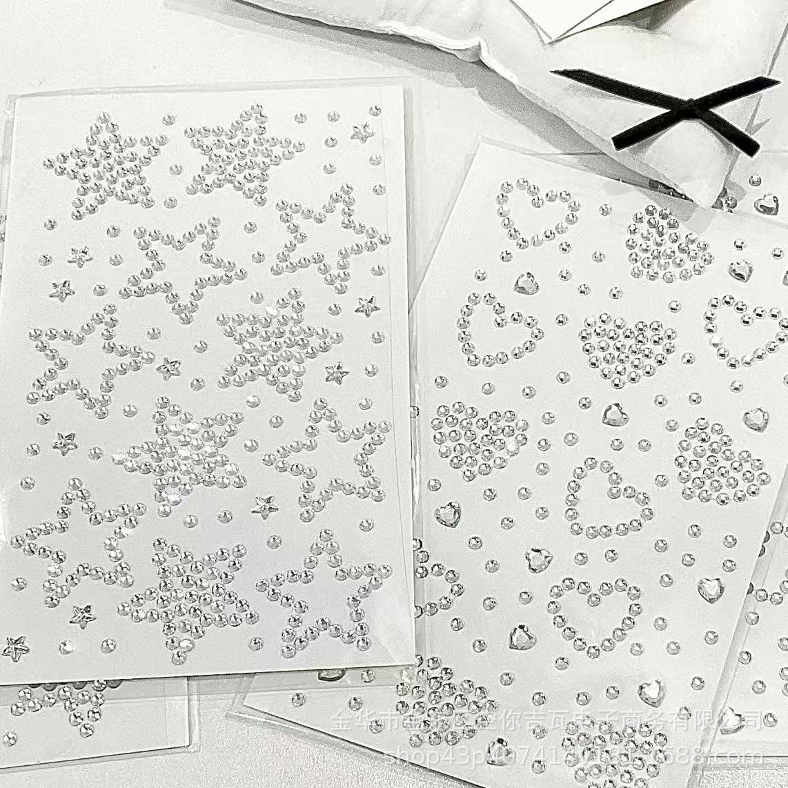 Silver Star Heart Rhinestone S - Nail Art recension och pris