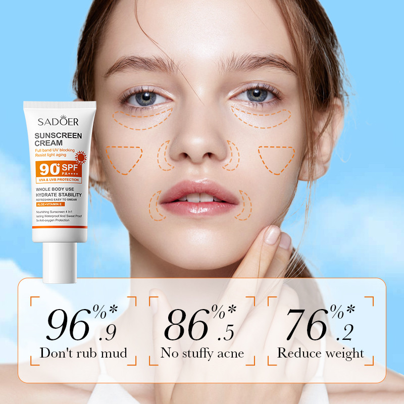 Sadoer Sunscreen Cream With Hi - Spf 50 Waterproof Sunscreen recension och pris
