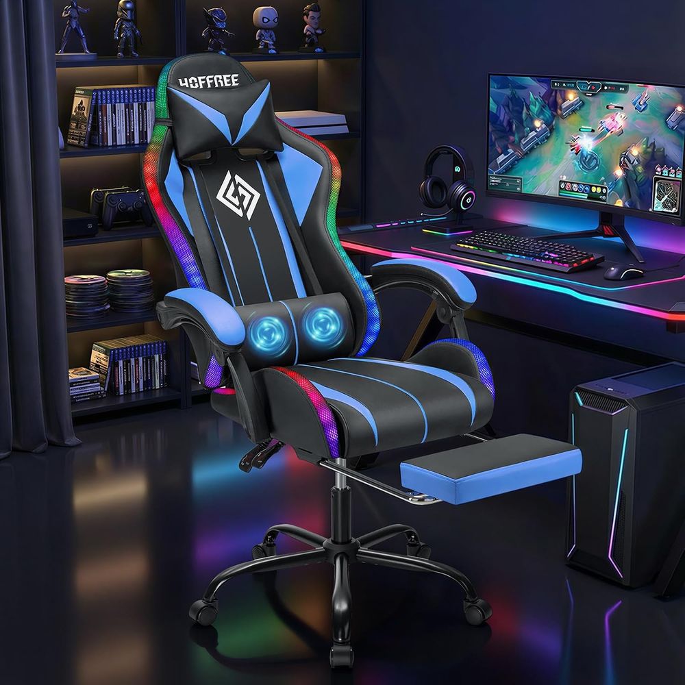 LED Gaming Chair with Massage  - Massage recension och pris